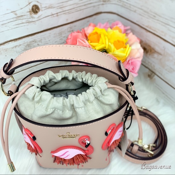 Kate spade bag pippa flamingo by the pool bucket - Picture 3 of 8
